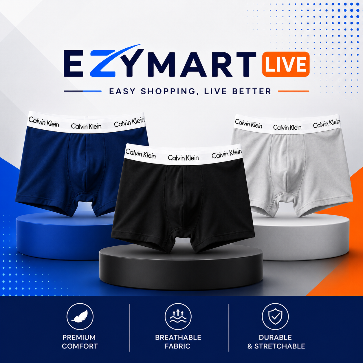 EzyMart Live premium boxer collection